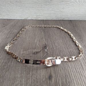 VINTAGE SKINNY GOLD CHAIN LINK BELT 32" LONG